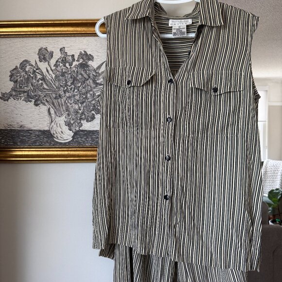 Vintage two piece stripped set - Picture 2 of 8